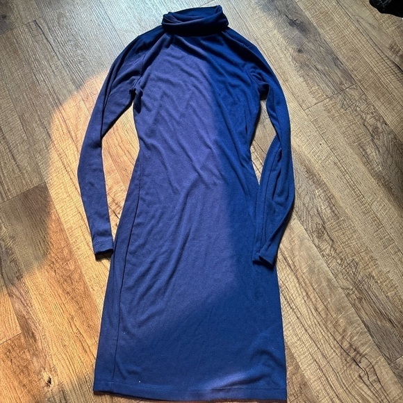 LULU’S High Hopes Navy Blue Long Sleeve Bodycon Dress - Picture 2 of 3